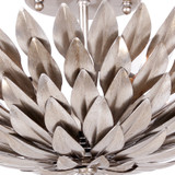 Broche Semi Flush Mount - Antique Silver 8.25"H