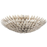 Broche Flush Mount - Antique Silver 9"H