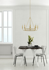 Bailey Chandelier - Aged Brass 22"H