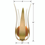 Broche Wall Sconce - Antique Gold 14"H