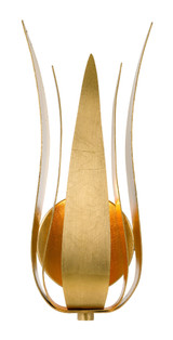 Broche Wall Sconce - Antique Gold 14"H