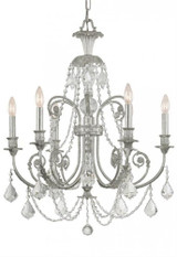 Regis Chandelier - Olde Silver, Clear Italian 30.25"H