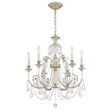 Regis Chandelier - Olde Silver, Clear Italian 30.25"H