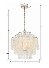 Brielle Chandelier - Antique Silver 19.5"H
