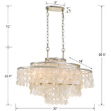 Brielle Chandelier - Antique Silver 22.5"H