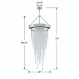 Clarksen Chandelier - Polished Nickel, Hand Cut Crystal 60.25"H