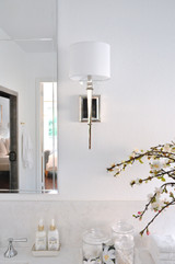 Clifton Wall Sconce - Polished Nickel, Optical Glass Elements 20"H
