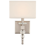 Clover Wall Sconce - Brushed Nickel, Glass Ball 16"H