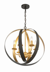 Luna Chandelier - English Bronze, Antique Gold 23"H