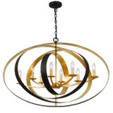 Luna Chandelier - English Bronze, Antique Gold 26.5"H, Crystorama (588-EB-GA 2GXXQ)