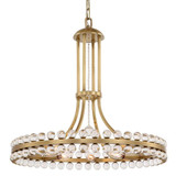 Clover Chandelier - Aged Brass, Glass Ball 22.5"H