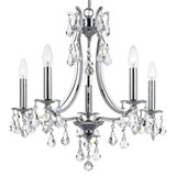 Cedar Chandelier - Polished Chrome, Swarovski Strass Crystal 21"H