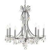 Cedar Chandelier - Polished Chrome, Hand Cut Crystal 29"H