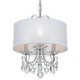 Othello Mini Chandelier - Polished Chrome, Swarovski Spectra Crystal 17"H