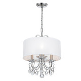 Othello Mini Chandelier - Polished Chrome, Swarovski Spectra Crystal 17"H