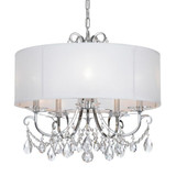 Othello Chandelier - Polished Chrome, Swarovski Spectra Crystal 21"H