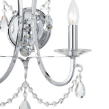Othello Wall Sconce - Polished Chrome, Hand Cut Crystal 16"H