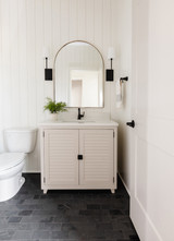 Lena 1 Light Wall Sconce - Black Forged 18"H