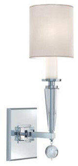 Paxton Wall Sconce - Polished Nickel, Clear Glass Drops 17"H