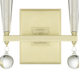Paxton Wall Sconce - Aged Brass, Clear Glass Drops 18.5"H