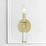 Baxter 1 Light Wall Sconce - Aged Brass 15"H