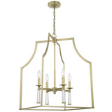 Baxter Chandelier - Aged Brass 30"H, Crystorama (8864-AG 2KVNX)