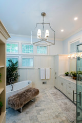 Baxter Chandelier - Polished Nickel 30"H