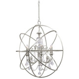 Solaris Chandelier - Olde Silver, Swarovski Spectra Crystal 42"H