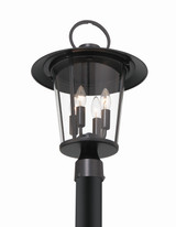 Andover 1 Light Post Light - Matte Black 14.5"H