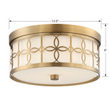 Anniversary Flush Mount - Vibrant Gold 6"H