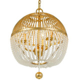 Duval Mini Chandelier - Antique Gold 16"H