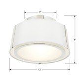 Fulton Semi Flush Mount - Polished Nickel 6"H