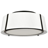 Fulton Semi Flush Mount - Black 8"H