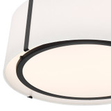 Fulton Semi Flush Mount - Black 8"H