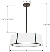 Fulton Chandelier - Black 10.25"H