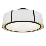 Fulton Semi Flush Mount - Black 10.25"H