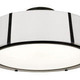 Fulton Semi Flush Mount - Black 10.25"H
