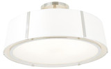 Fulton Semi Flush Mount - Polished Nickel 10.25"H