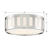 Kendal Flush Mount - Polished Nickel 5"H