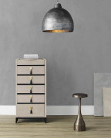 Luca Drinks Table, Vintage Brass, 24.25"H, Currey and Company (4000-0015 KGVP)