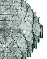 Braithwell Chandelier, 1-Light, Painted Silver Granello, 29.5"W, Currey and Company 9000-0009