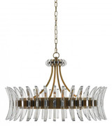 Coquette Brass Chandelier, Currey and Company (9000-0014 KFW6)