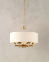 Bering Brass Chandelier, Currey and Company (9299 9DTX)