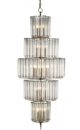 Bevilacqua Large Chandelier, Currey and Company (9311 GD7G)