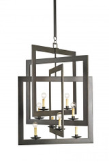 Middleton Bronze Chandelier, Currey and Company (9927 DFHN)