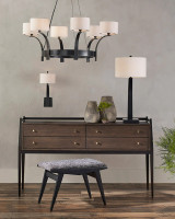 Selig Mink Console Table, Currey and Company (3000-0046 KKRH)