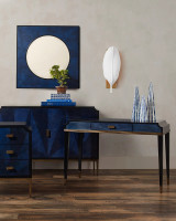 Kallista Blue Writing Desk, Currey and Company (3000-0123 NKFK)