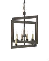 Middleton Rectangular Bronze Chandelier Currey and Company 9000-0525