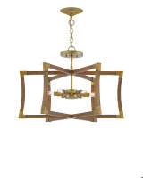 Bastian Small Chestnut Semi-Flush Mount, Currey and Company 9000-0221