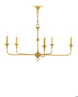 Nottaway Small Gold Chandelier Currey and Company NFLW
